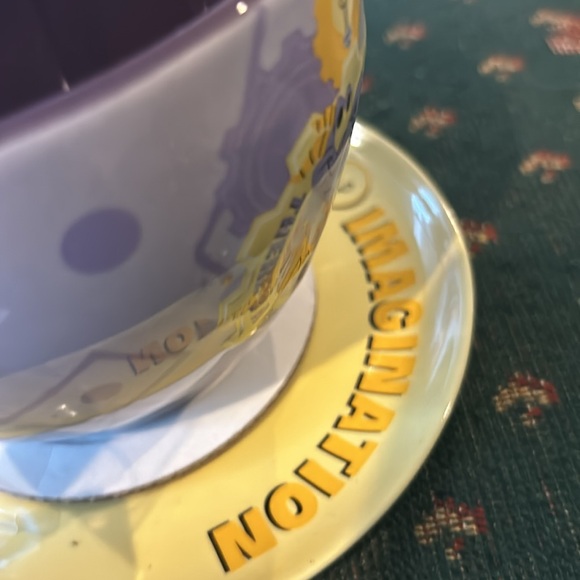 Disney’s oversize figment imagination cup, and saucer oversized, yellow, &purple - Picture 3 of 8
